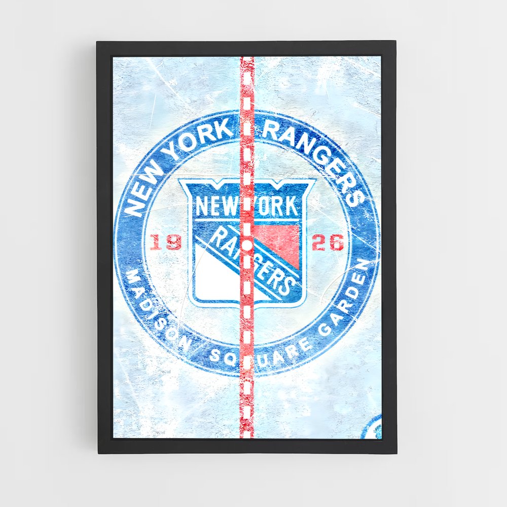 Poster Rangers en Action – affiche Hockey sur glace (vue 2)